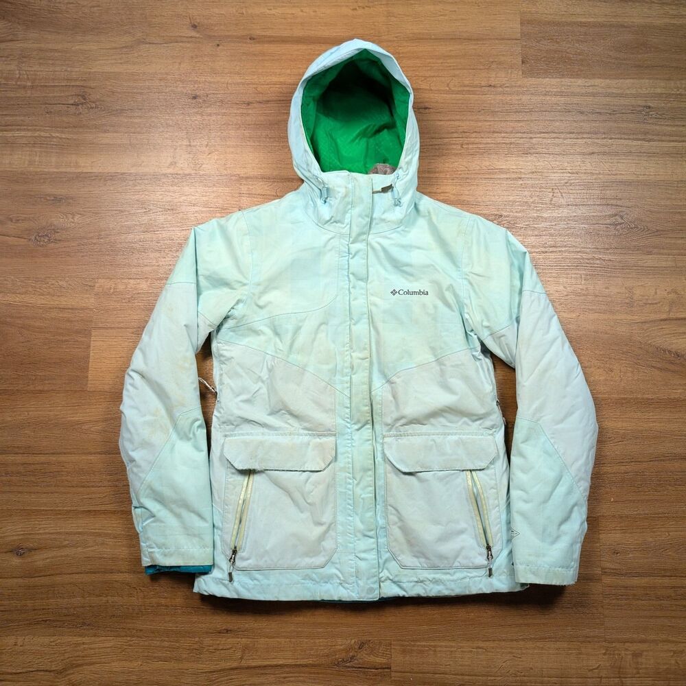 Columbia Interchange 2-in-1 Jacket Womens Small Blue Omni-Tech Omni-Heat